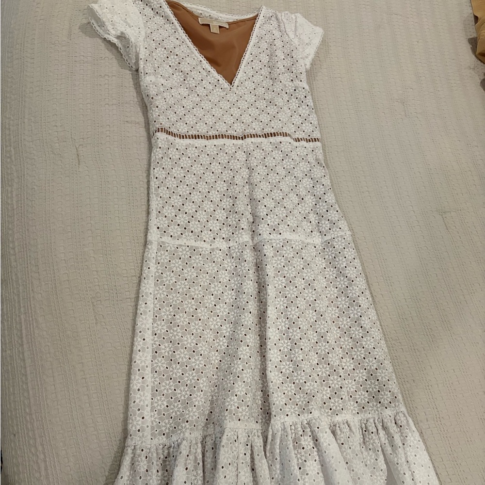 MICHAEL Michael Kors White Eyelet Dress